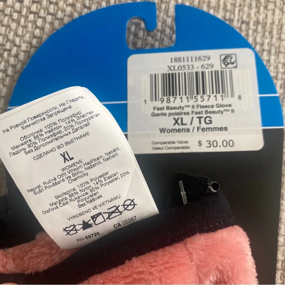 Columbia Pink Fleece Gloves